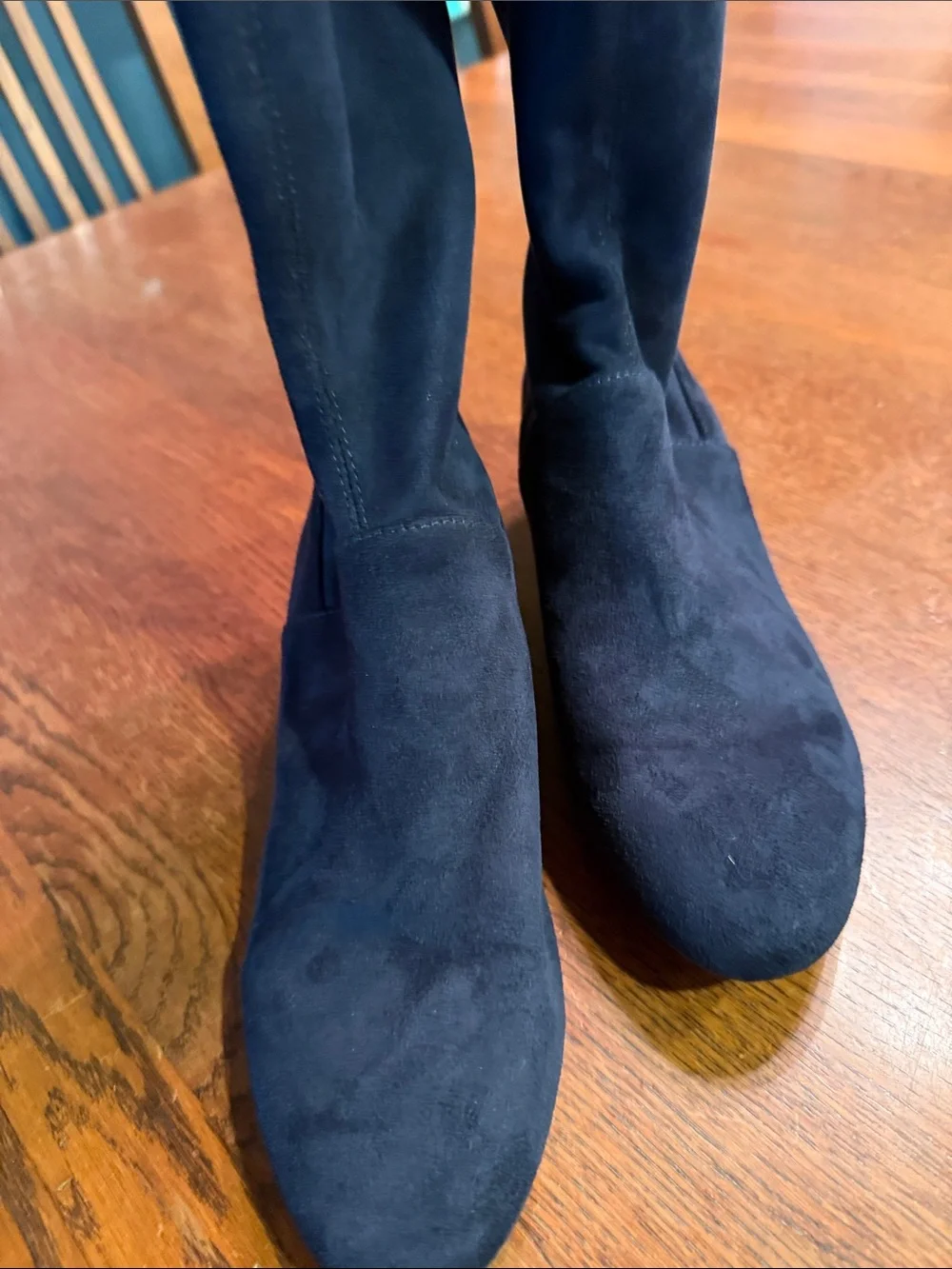 Boden Navy Suede Over-the-Knee Boots